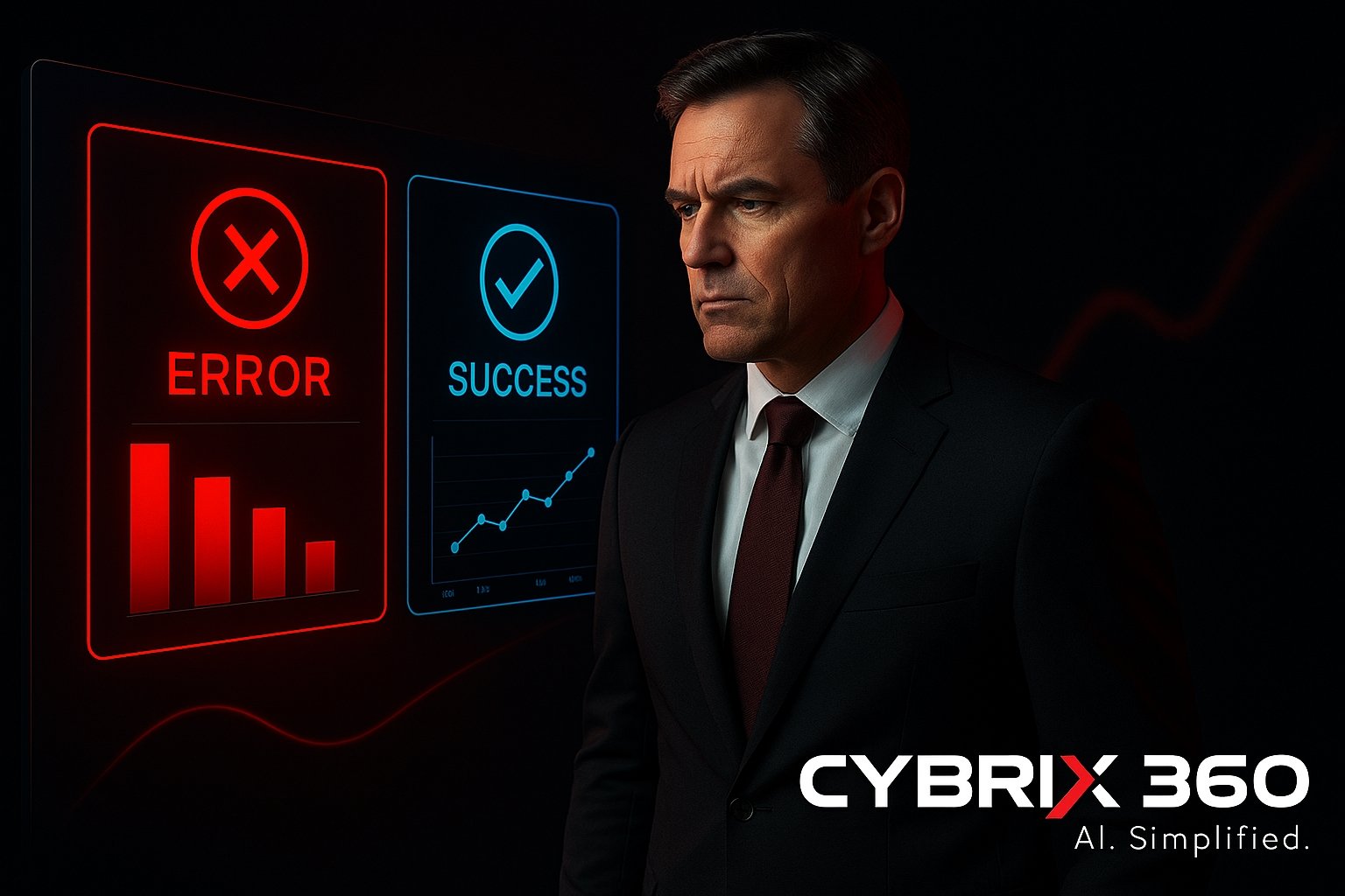 Executive reviewing AI readiness and governance dashboard for enterprise rollout