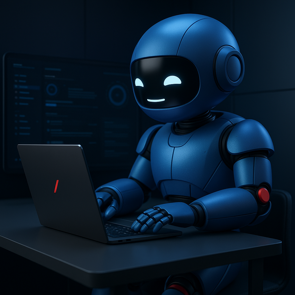 AI assessment workspace with holographic dashboards, representing Cybrix 360’s AI Readiness Framework